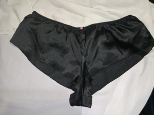 Vtg Black Liquid Secret Satin Tap Panties 7 NWOT - Picture 1 of 5