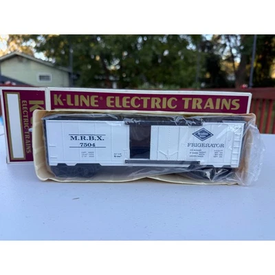K-Line Electric Trains O/027 Gauge MRBX 7504 Reading Lines Refrigerator Car New - Image 1 of 4