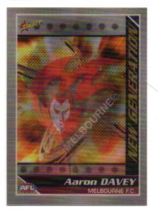 2006 AFL SELECT CHAMPIONS NEW GENERATION 3D CARD - NG10 Aaron DAVEY (MELBOURNE)