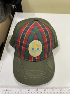 Webelos Boy Cub Scout Fitted S/M Hat Plaid Green G900w - Picture 1 of 3