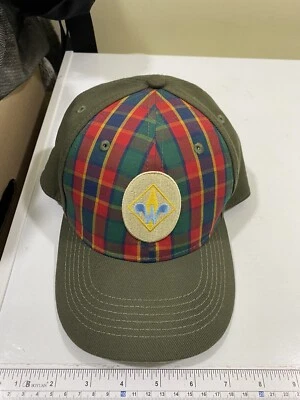 Sombrero Webelos Boy Cub Scout ajustado S/M verde a cuadros G900w Foto 1 de 3