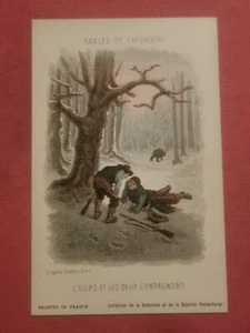 CPA Fables de lafontaine - L'Ours et les deux compagnons - Imagen 1 de 2
