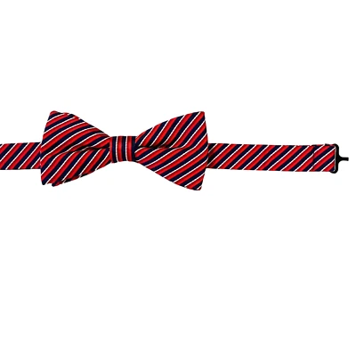 Gravata borboleta masculina listrada vermelha marinha Countess Mara  - Imagem 1 de 4