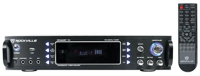 Rockville RPA60BT 1000w 2 Channel Rack DJ Amplifier/Mixer/Amp w/ Bluetooth/USB - Image 1 of 4