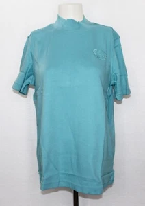 BLAIR Essential S/S Mock Turtleneck Top, Women's Size M, Dusty Seafoam, NEW!! - Picture 1 of 3