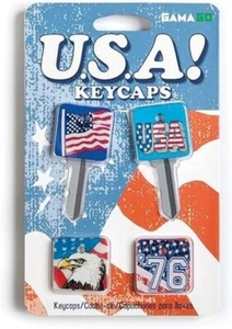 USA Keycaps - Fundas para llaves - Tapas de goma - por GAMAGO Juego de 4 NUEVO - Imagen 1 de 2