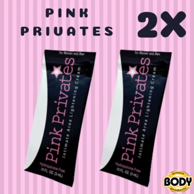 2 X BODY ACTION PINK PRIVATES INTIMATE LIGHTENING CREAM FAST SHIPPING! (6ML)  - Image 1 of 2