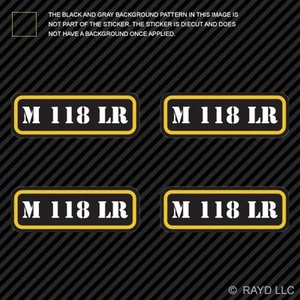 (4x) M 118 LR Ammo Can Sticker Set Decal Self Adhesive molon bullet type 2 - Picture 1 of 1