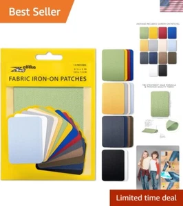 Durable 3" x 4-1/4" Iron-On Cotton Patches - 14 Colorful Repair Solutions - Picture 1 of 8