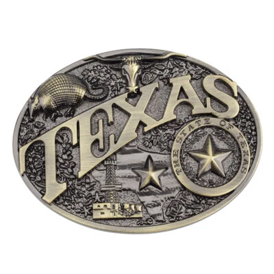 TEXAS Belt Buckle Western Cowboy Cowgirl Native American Motorcyclists (TX-01) - Image 1 of 3