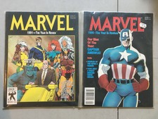 Lot of 2 MARVEL YEAR IN REVIEW Magazines Comics 1990 Captain America 1991 Prof X