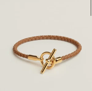 Hermes Glenan Bracelet In Tan/Gold Size T2 - Picture 1 of 4