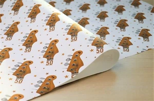 Cabezal de envoltura de papel envolvente de bajo personalizado para guitarra A2 hojas elige edad - Imagen 1 de 5