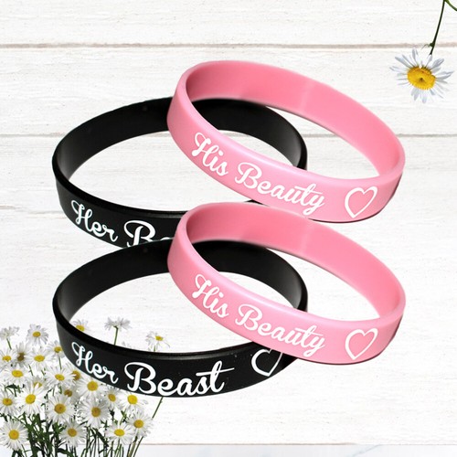 4 PEZZI Coppia Braccialetti San Valentino Braccialetti Forniture per Feste Amanti