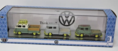 M2 Auto самосвалы R65 3 изделия комплект 1960 VW двойной кабины грузовик США модель погони редкая - Изображение 1 из 4