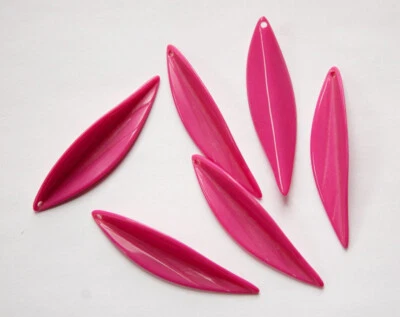 Colgantes de hojas rosas opacas vintage gotas Alemania (8) pnd098B Foto 1 de 2