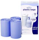  Diaper Pail Plastic Bags, 75 Count, 13-Gallon