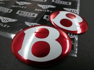 ➥Bentley Continental GT GTc Flying Spur ➥Hood +Trunk B emblem badge 2 pcs - Picture 1 of 5