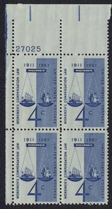 #1186 4c Workmen's Compensation Law, Plate Block [27025 UL] **ANY 5=FREE SHIP** - Picture 1 of 1