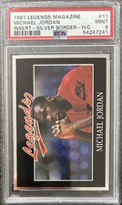 1991 Legends Magazine MICHAEL JORDAN #11 Insert Silver Border H/C PSA 9 Mint