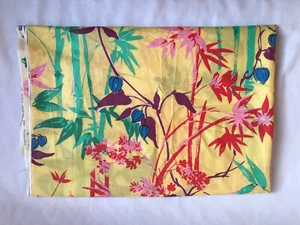Vintage Mod Bold Print Fabric Cotton Key West 60s 70s Tropical Vibrant 14' x 45" - Picture 1 of 5