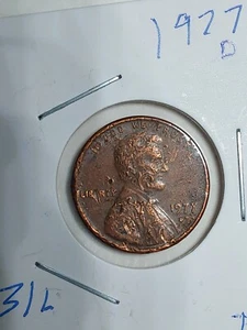 1977-D Lincoln Penny Error Rough Outside Edges  Holes On Face Lines On Back - Picture 1 of 2