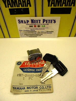 Vintage Yamaha XS1100 XS 1100 NOS OEM Gas Cap Lock 3906 & 2 Key Set 2H7-24602-00 - Imagem 1 de 4