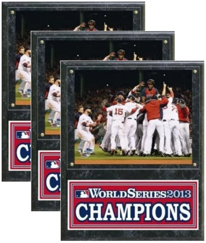 Boston Red Sox 2013 World Series 12" x 15" Wood Plaques Wholesale Lot (3 Count) Cover