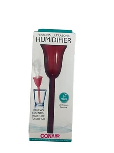 Conair Personal Ultrasonic Cool Mist Humidifier USB Portable - Red - Picture 1 of 5