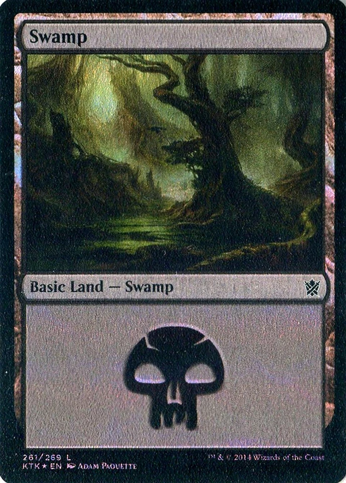 MTG - Khans of Tarkir - Swamp #261 - Foil - Various conditions - Image 1 of 1