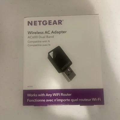 NETGEAR AC600 Wi-Fi USB 2.0 Mini Adapter for Desktop PC - Black - Image 1 of 4
