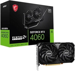 MSI Nvidia GeForce RTX 4060 VENTUS 2X BLACK 8G OC Grafikkarte 8GB GDDR6X - Bild 1 von 6