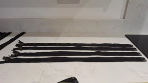 Chunky closed end zipper (64cm) black - 4 x zips - Picture 1 of 3