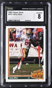 1991 Upper Deck Jerry Rice #475 Football CGC 8 - Picture 1 of 2