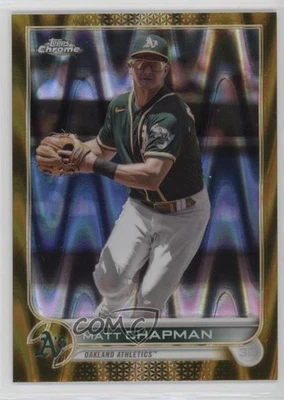 2022 Topps Chrome Sonic Gold RayWave Refractor /50 Matt Chapman #168 - Image 1 of 2