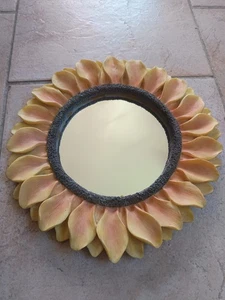 Blumenspiegel Sonnenblume aus Gips - Bild 1 von 5