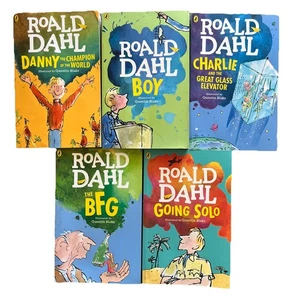Lot of 5 Roald Dahl Paperback Books - BFG Charlie & The Glass Elevator, Boy - Picture 1 of 5