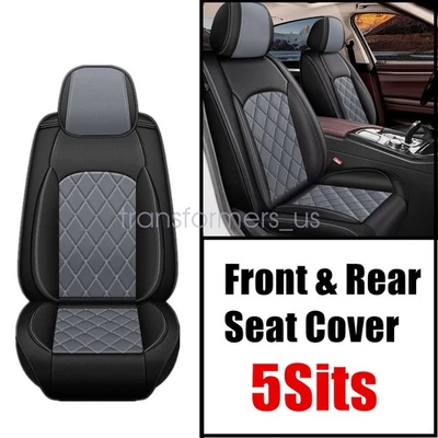 Fits Infiniti Car Seat Covers 5 Seats Full Set Front+Rear Protector Black+Gray Foto 1 de 4