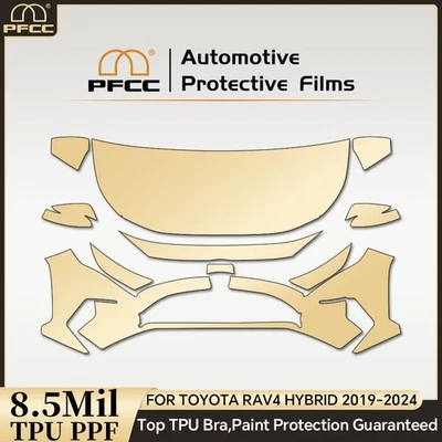 For Toyota Rav4 Hybrid 2019-24 Front Precut Paint Protection Film Clear PPF TPU - Image 1 of 4