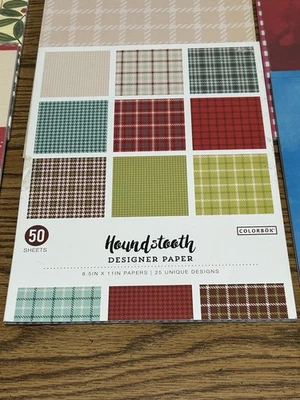Colorbok Cardstock-180+Sheets-8.5" x 11"-Houndstooth(2)Rainbow(1)Misc(1)Patterns - Image 1 of 4