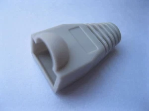300 pcs CAT5 CAT6 RJ45 8P8C Modular Plug Connector End Boot Cap Grey Color New - Picture 1 of 4