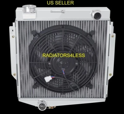 NUEVO RADIADOR CHAMPION 3 FILAS TODO ALUMINIO CON VENTILADOR 12" 1969 1970 DATSUN FAIRLADY Foto 1 de 3