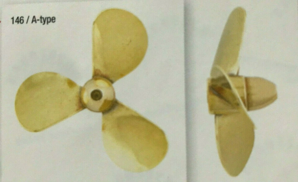 Aeronaut Messing Schiffsschraube M3 3-Blatt Schiffspropeller 146 A-Type wählbar - Bild 1 von 1