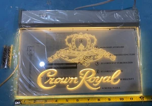 Neon Fluorescent Hanging Display Board Sign - 12" X 8.5" Crown Royal 110v - Picture 1 of 2