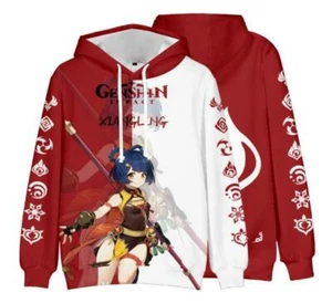 Genshin Impact Game Cosplay Kapuzen Sweatshirt Hoodie Hooded Pullover Pulli Coat - Bild 1 von 3