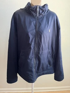 Chaqueta Polo de Ralph Lauren, con capucha, manga larga, azul, talla XXL - Imagen 1 de 4