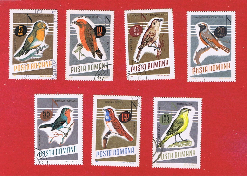 Rumania #1837-1843 en muy buen estado usado Song Birds conjunto corto envío y devolución gratuitos Foto 1 de 1