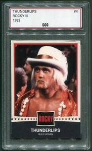 Custom 1982 Rocky III Movie Trading Card #4 Hulk Hogan As Thunderlips