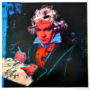 Andy Warhol Beethoven 392 Lt. Ed. print signed 22.5 x 22.5 inches unframed 1987 - Picture 1 of 4
