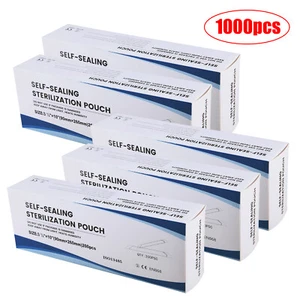 1000pcs Self Sterilization Pouches Autoclave, Sterilizer Bags 3.5" x 10" - Picture 1 of 16